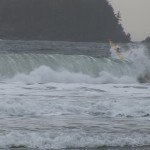 James Cowan punching through dumping surf in the Atlantis Spartan VI.